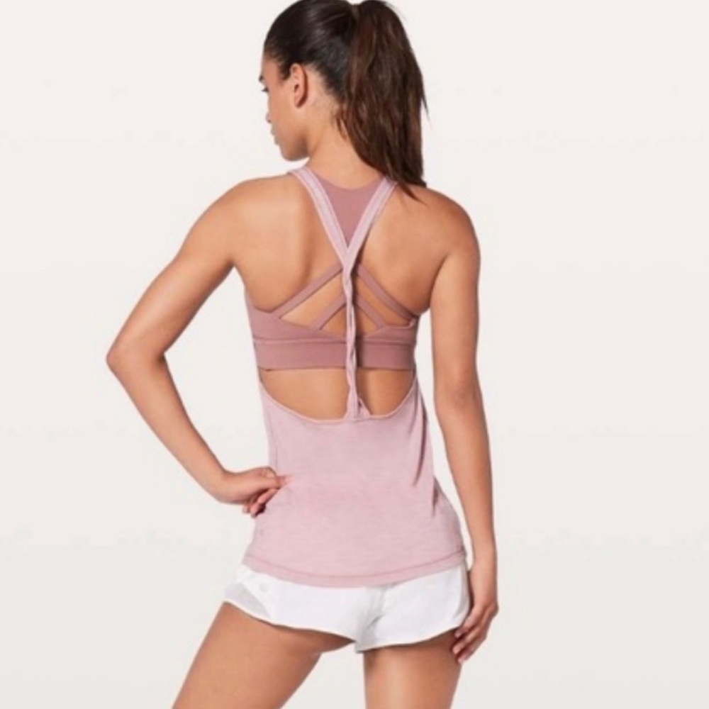 Lululemon Twist & Toil tank in Rose Blush